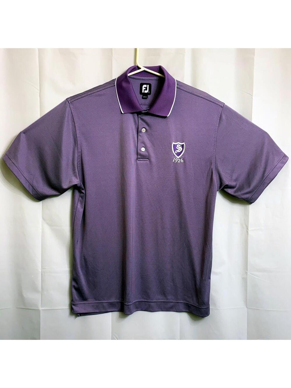 FootJoy FJ Men's Size Large Purple Performance Golf Polo Shirt Activewear Top